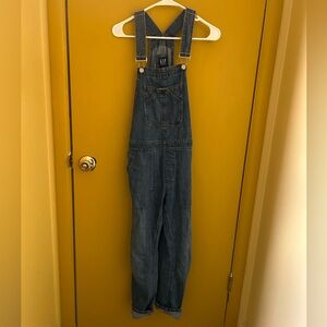 GAP Denim Jean Overalls - Medium Dark Wash - Straight Leg - XS